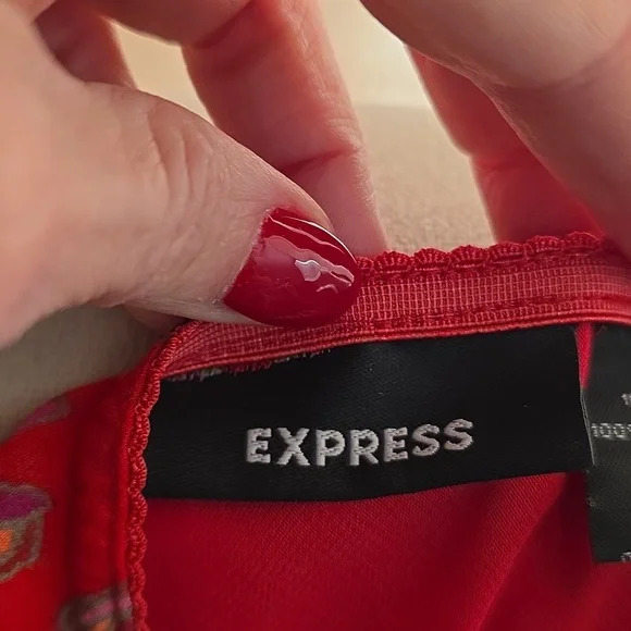 Express Y2K 100% Silk Maxi Skirt Size M Elastic Waist - Picture 2 of 5